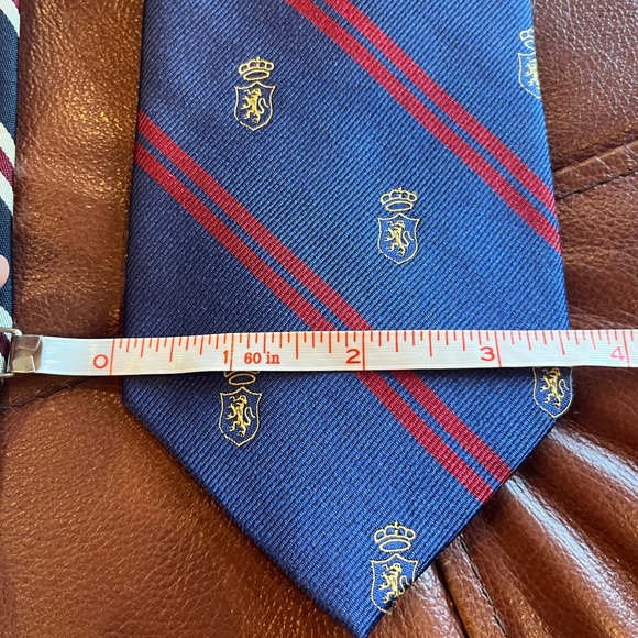 3 ties Aquascutum silk polkadots, Countess Mara Vintage striped, Lands End royal - Picture 2 of 12